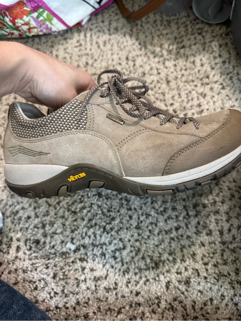 Dansko Paisley Taupe Suede Outdoor Lace-Up Sneaker size 40 - Picture 7 of 10